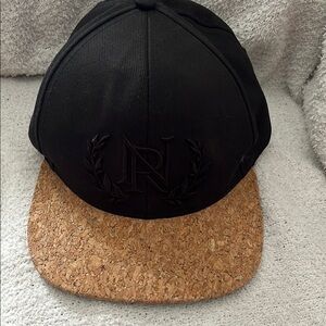 Narina Skateboarding Black with Cork Brim NR embroidered SnapBack hat